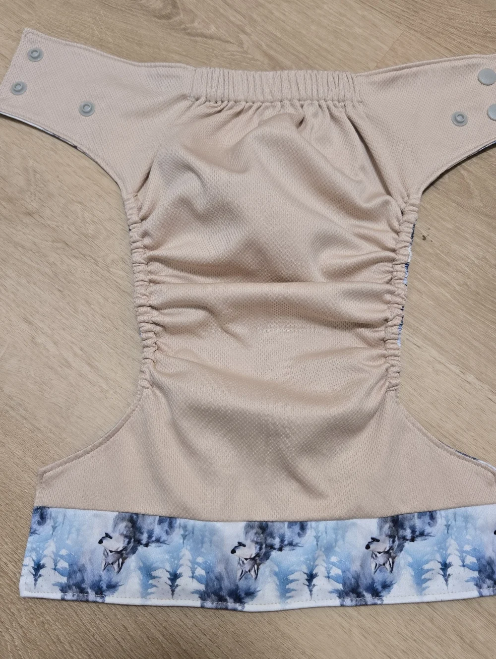 Lalabooty one size pocket cloth diaper wolf print